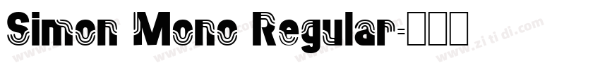 Simon Mono Regular字体转换